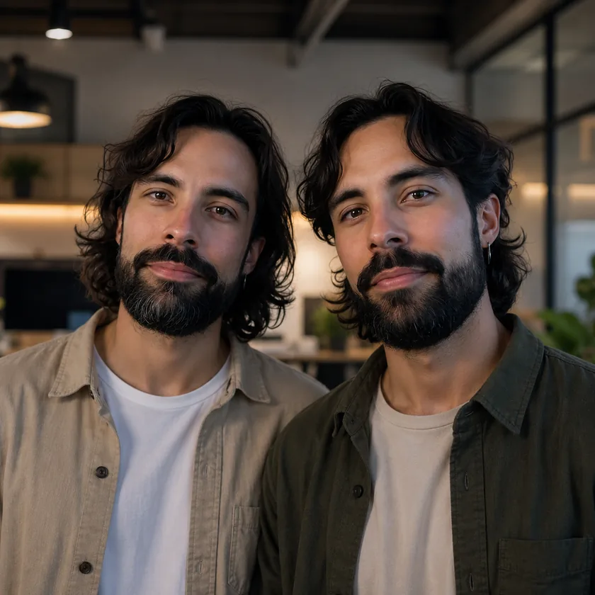Roberto e Ricardo Dias, fundadores da Dev em Dobro